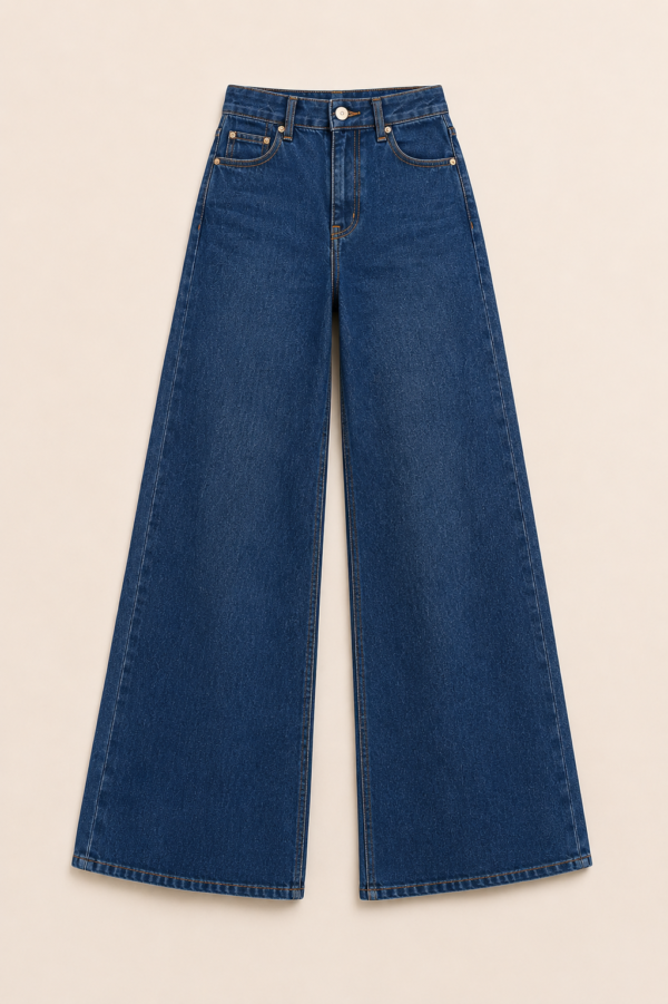 Wide Leg Azul Oscuro