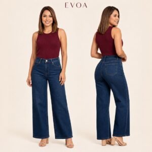 Jeans Wide Leg Azul Osucro